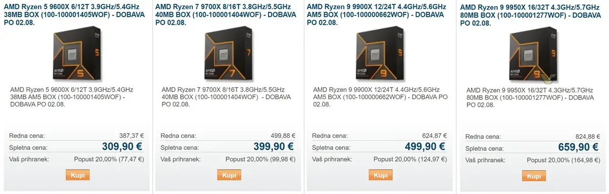 Ryzen 9000 Pre-Orders