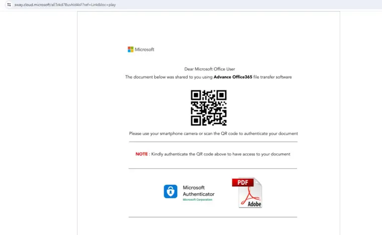 Microsoft Sway attacks