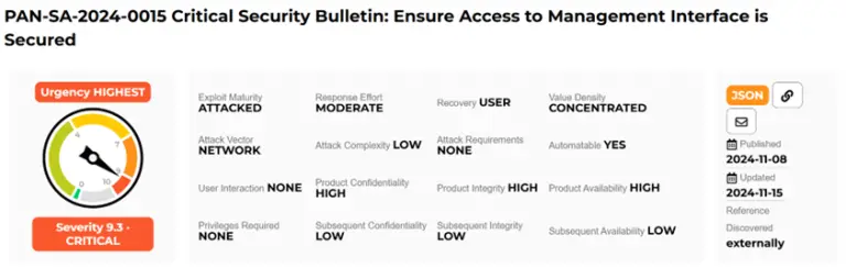 Palo Alto Networks vulnerability