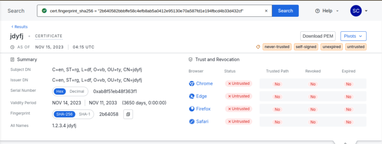 Example JDY C2 Server with a New Certificate Variant