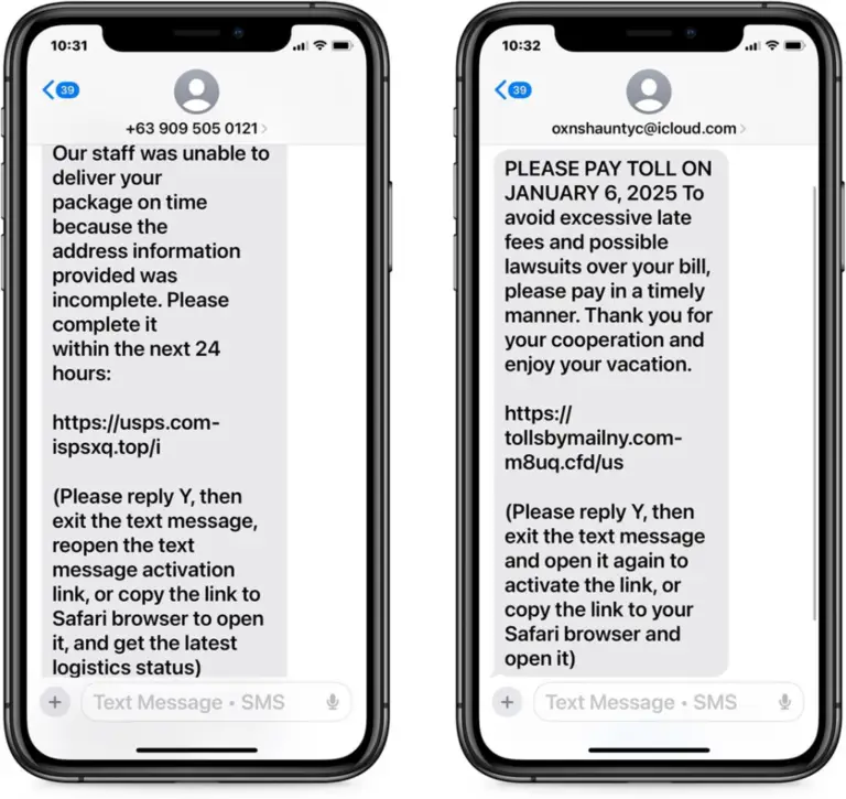 iMessage Phishing Attack