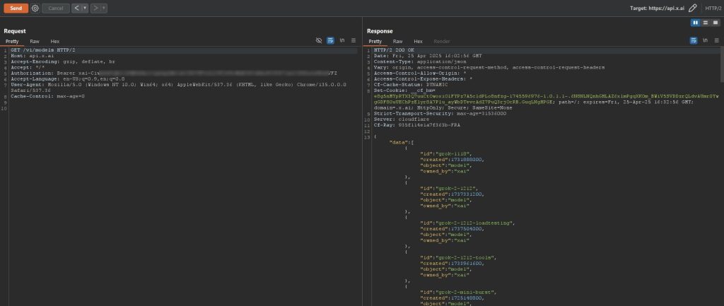 xAI leak, API key