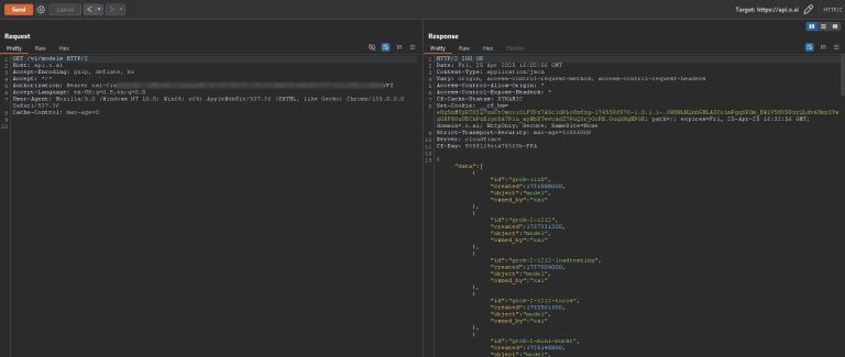 xAI leak, API key