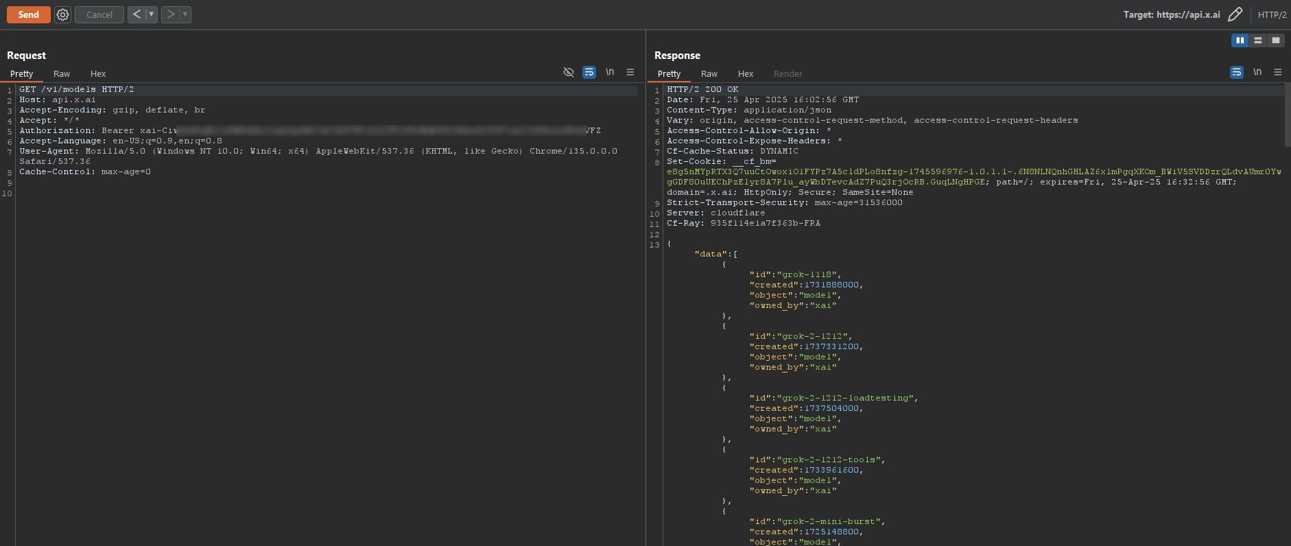 xAI leak, API key