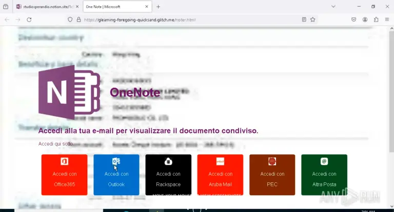 OneNote phishing