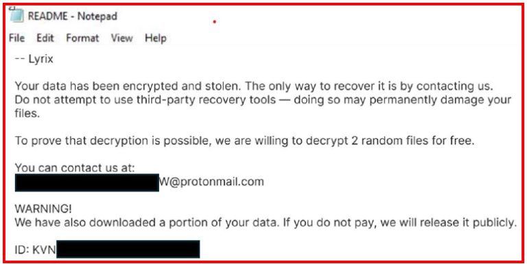 Lyrix Ransomware