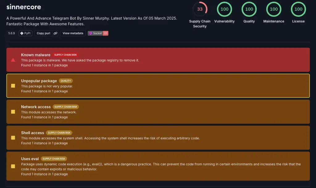 PyPI malware
