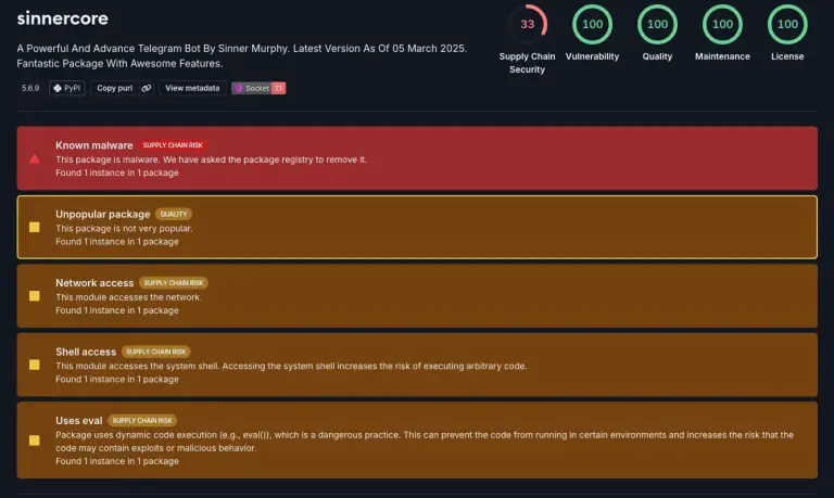 PyPI malware