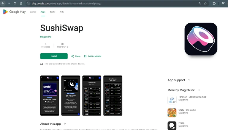 Malicious application impersonating SushiSwap wallet