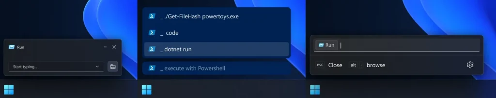 Windows 11 Run dialog update