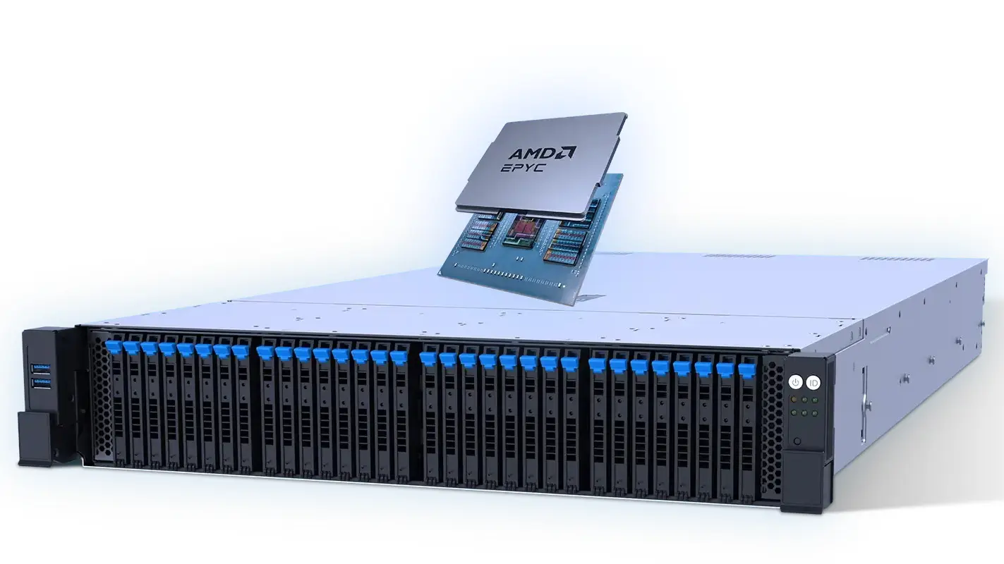 ASUS AMD EPYC 9006 server rack with PCIe 6.0 all-flash storage architecture