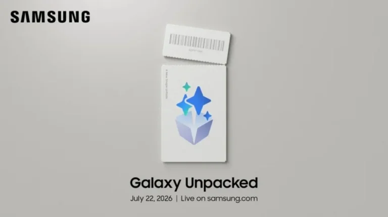 Samsung Galaxy Unpacked 2026 teaser showcasing the new Galaxy Z Fold 8 and Z Flip 8 outlines