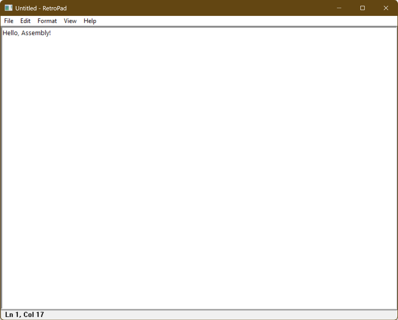 TinyRetroPad text editor retro Notepad interface
