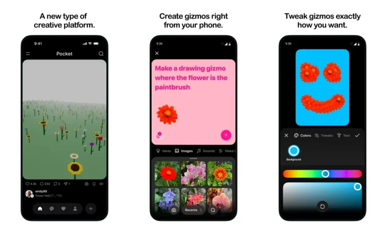 Meta Pocket app interface showing AI generated vibe-coding games