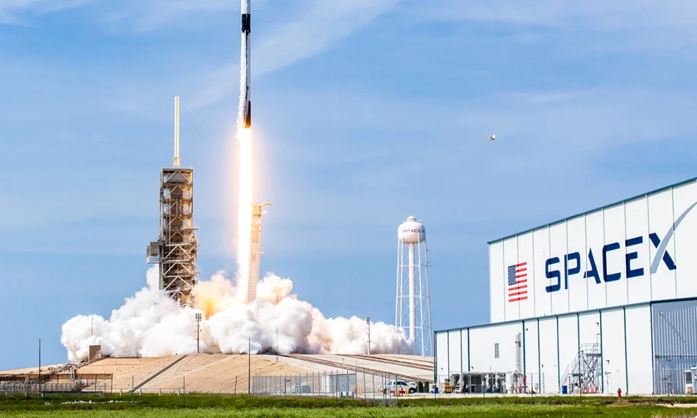 SpaceX Q2 earnings report visualization showing revenue breakdown across Starlink and AI