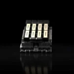 A glowing NVIDIA H200 processor reflecting data streams representing the resumed NVIDIA H200 China shipments for ByteDance and Tencent