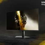 Samsung Odyssey G9 monitor displaying Call of Duty Modern Warfare 4 gameplay