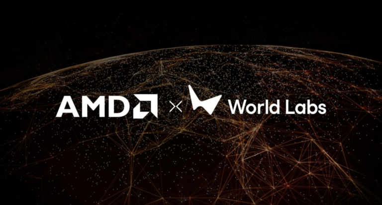 AMD World Labs acquisition concept showing AMD spatial intelligence in a generated 3D world model