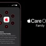 AppleCare One Family subscription plan interface on an iPhone