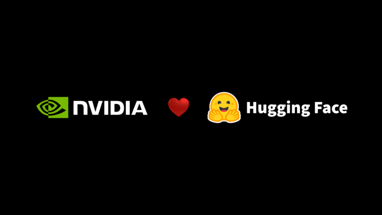 A visual representation of Nvidia acquiring Hugging Face showing the iconic hugging face emoji and green branding
