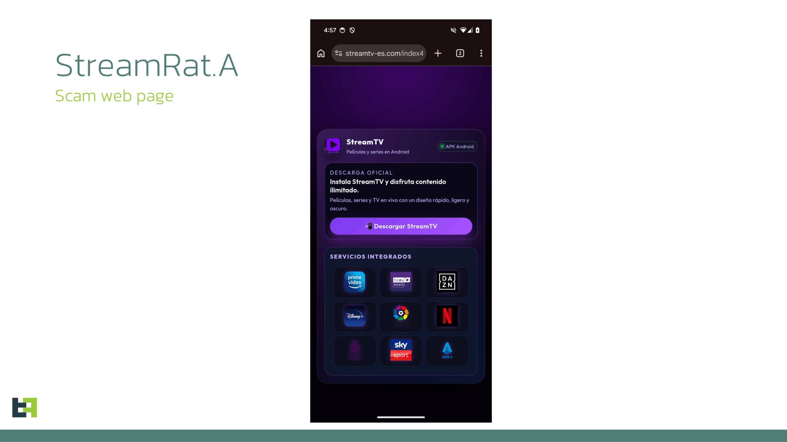 StreamRat Android banking trojan spread through Meta and TikTok streaming ads