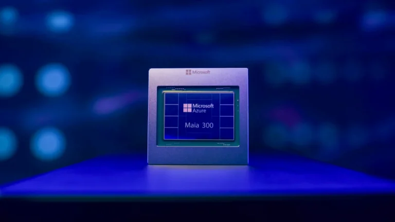 Microsoft Maia 300 accelerator rack built on TSMC N2P for Azure Maia AI inference at multi-gigawatt scale