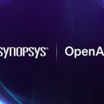 Conceptual illustration of GPT-Synopsys AI model analyzing complex semiconductor chip design architectures